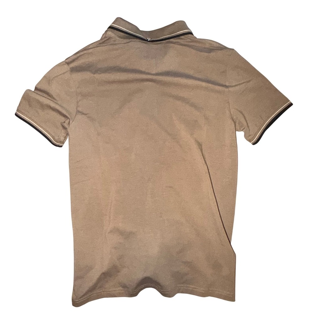 Ben Sherman Mens Shitake Brown Tipped Polo Shirt BS34SK027 Size S, NWT - Picture 3 of 6